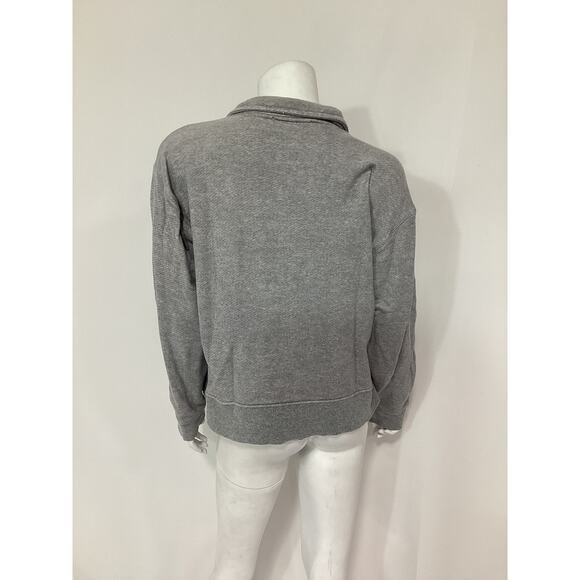 Jenni Kayne 'Half Zip' Grey Sweatshirt Size M - Picture 3 of 6